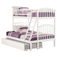 Richland Twin over Full Bunk Bed - Raised Panel Trundle Bed