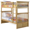Columbia Wood Bedroom Set w/ Slatted Bunk Bed in Natural Maple - ATL-CWBSSBBNM