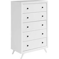 Tracy 5 Drawers Chest - White