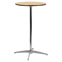 24" Round Wood Cocktail Table - Natural