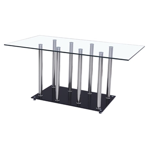 Karina Dining Table Clear and Black 