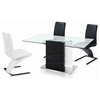 Brent Z-Shaped Dining Chair - Chrome Base, White - NSI-425006