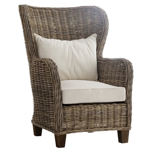 Wickerworks King Chair with Cushions - Natural Gray 