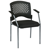 Pro-Line II Stacking Visitor's Chair with Ventilated Plastic Wrap Around Back