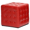 Siskal Tufted Cube Ottoman - Red Upholstery (Set of 2) - WI-BH-5589-RED-OTTO