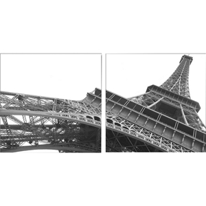 Sculptural Majesty Mounted Photography Print Diptych - Black, White 