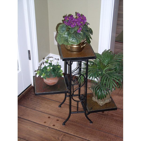 3 Tier Plant Stand w/ Slate Top 