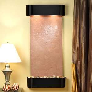 Cascade Springs Blackened Copper Frame Wall Fountain in Terra Red Featherstone 