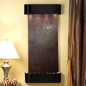 Cascade Springs Rajah Featherstone Wall Fountain - Blackened Copper Frame 