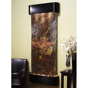 Inspiration Falls Rajah Slate Wall Fountain with Blackened Copper Frame 