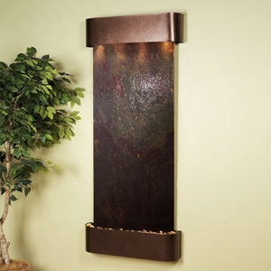 Inspiration Falls Copper Vein Frame Wall Fountain in Rajah Featherstone 