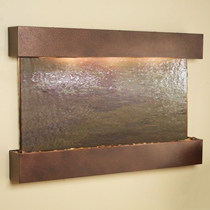 Sunrise Springs Rajah Featherstone Wall Fountain - Square Edge Copper Vein Frame 