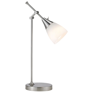 Tulip Desk Lamp with Frosted Glass Shade 