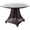 Bianca Dining Table - Meshed Metal Base, 48'' Glass Round Top - ACD-2301-44-G48R