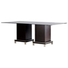 Force Dining Table - Mocha on Oak, Rectangular Glass Top - ACD-30507-04-G84