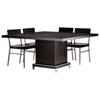 Force Square Dining Table - Mocha on Oak, Stainless Steel Accents - ACD-30507-045