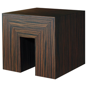 Melrose Square End Table Macassar Ebony Finish Dcg Stores