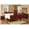 Louis Philippe II Bed with Nightstands in Cherry - ALP-2700-2702-3PC-SET