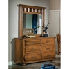 Timberline Saddle Brown Dresser and Mirror Set - AW-7400-260-7400-040