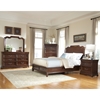 Signature King Sleigh Bed with Storage Set in Rich Dark Brown - AW-8000-KSLES-SET
