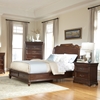 Signature Queen Sleigh Bed with Storage Set in Rich Dark Brown - AW-8000-QSLES-SET