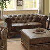 Winston Chesterfield Style Leather Loveseat - AL-LC10602VICO