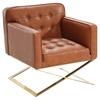 Chilton Modern Chair - Tufted, Brown - AL-LC473CHBR