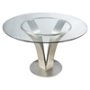 Cleo Contemporary Dining Table - Glass Top, Pedestal - AL-LCCLDIB201TO