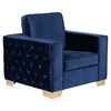 Isola Chair - Blue Velvet, Tufted, Gold Metal Legs - AL-LCIS1BL
