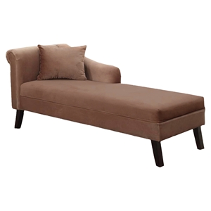 Patterson Chaise - Brown Velvet Fabric 