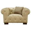 Tuxedo Chair - Beige Bonded Leather - AL-LCTU1BE