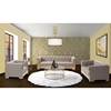 Zinc Contemporary Sofa Set - Taupe Tweed, Shiny Gold - AL-LCZITAU-SET