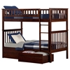 Woodland Twin over Twin Bunk Bed - 2 Flat Panel Bed Drawers - ATL-AB5611