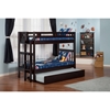 Cascade Twin over Twin Bunk Bed - Trundle Bed, Espresso - ATL-AB63131