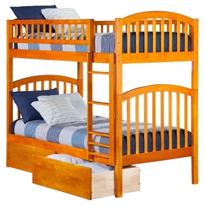 Richland Twin over Twin Bunk Bed - 2 Urban Bed Drawers 
