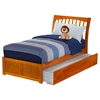 Orleans Twin Wood Bed - Flat Panel Foot Board, Urban Trundle Bed - ATL-AR922201
