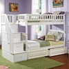 Columbia Stairway Bunk Bed w/ Raised Panel Drawers - Twin - ATL-AB5562