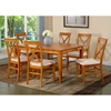 Deco Butterfly Extension Dining Table w/ 6 X-Back Chairs - ATL-DE60X42BLDT7PC