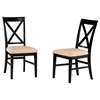 Lexington X-Back Dining Chair w/ Oatmeal Microfiber Seat - ATL-AD77210