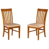 Deco 5 Piece Modern Dining Set w/ Slat Back Chairs - ATL-DE48X36SDT5PC