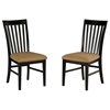 Deco 5 Piece Modern Dining Set w/ Slat Back Chairs - ATL-DE48X36SDT5PC