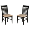 Shaker 5 Piece Dining Set w/ Extending Table and Slatted Chairs - ATL-SH54X54BLDT5PC