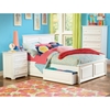 Monterey Platform Bed w/ Raised Panel Footboard and Drawers in White - ATL-MPBRPDWH