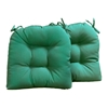 U-Shaped Outdoor Chair Cushion - Tufted, Ties, Solid (Set of 2) - BLZ-916X16US-T-2CH-REO-S