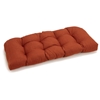 U-Shaped Patio Swing Cushion - Tufted, Solid Color Fabric - BLZ-93183-REO-S