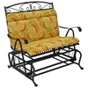 Outdoor Patio Loveseat Glider Cushion - Patterned Fabric - BLZ-93458-REO