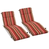72" Outdoor Double Chaise Lounge Cushions - Patterned Fabric - BLZ-93475-2CH-REO