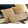 Microsuede 18'' Pillows and Bolster Set - BLZ-9815-MS-CD-X