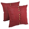 9-Button 20" Throw Pillows in Burgundy (Set of 2) - BLZ-IE-20-BTN-S2-BG