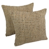 Woven Look Rope Corded Pillows, Jute Brown (Set of 2) - BLZ-IE-20-WOV-RP-2-S2